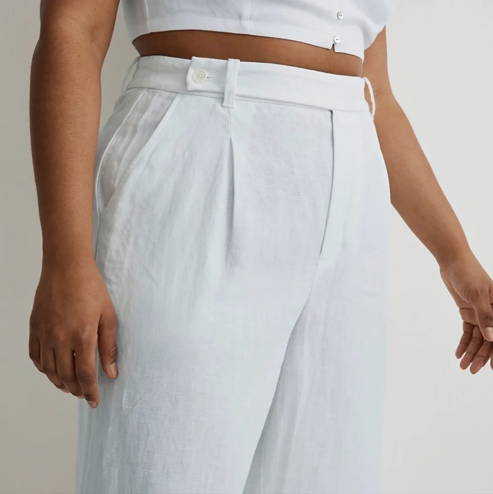 NWT Madewell The Harlow Wide-Leg Pant, Size 14 White NL450 - Picture 3 of 8